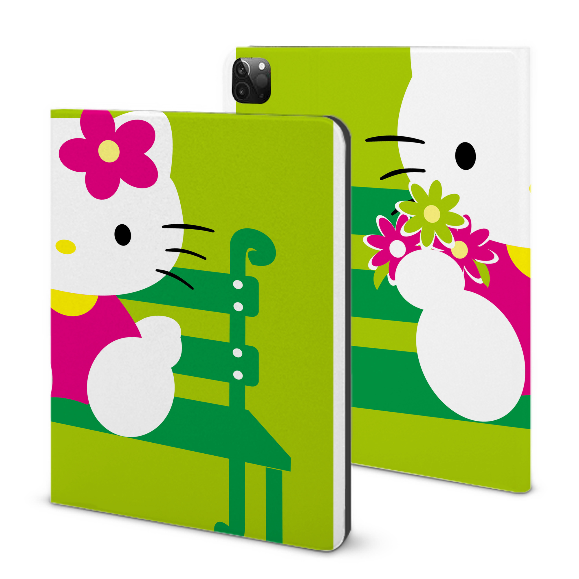 （画像用） Hello Kitty ハローキティ IPadケース ペンホルダー付き ブックスタイルデザイン